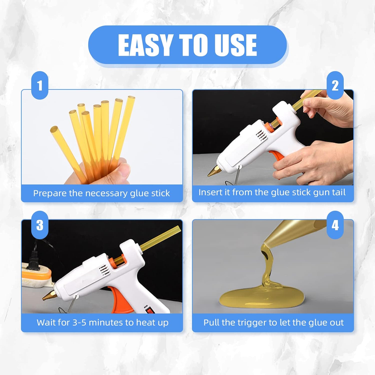 12 bastoncini di colla alla ch - Glue Gun Hair recensione e prezzo